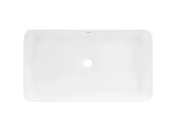 Abläufe*ML-Design Waschbecken Keramik Weiß Glänzend 68x38x12 cm Eckig Aufsatzwaschbecken