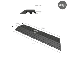 Drainage*ML-Design WPC Abschlussleiste Ecke Rechts für WPC-Fliesen Anthrazit