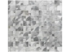 Wandfliesen|Mosaikfliesen* Mosaik Aluminium Silver 3D 30 cm x 31,5 cm