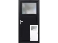 PANTO Nebeneingangstüren^Nebeneingangstür K 504-88 Kunststoff Weiß / Anthrazit 88 cm x 198 cm DIN L