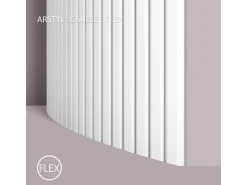 Akustikpaneele|Zubehör Für Paneele* NOEL & MARQUET NMC CANELÉ L FLEX ARSTYL Flexibles Wandpaneel Akustikpaneel 2 m 200 cm x 1,45 cm x 30 cm Weiß