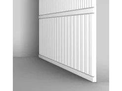 Akustikpaneele|Zubehör Für Paneele* NOEL & MARQUET NMC CANELÉ S ARSTYL 3D Wandpaneel Stuckleiste Zierelement 2 m 200 cm x 1,45 cm x 30 cm Weiß