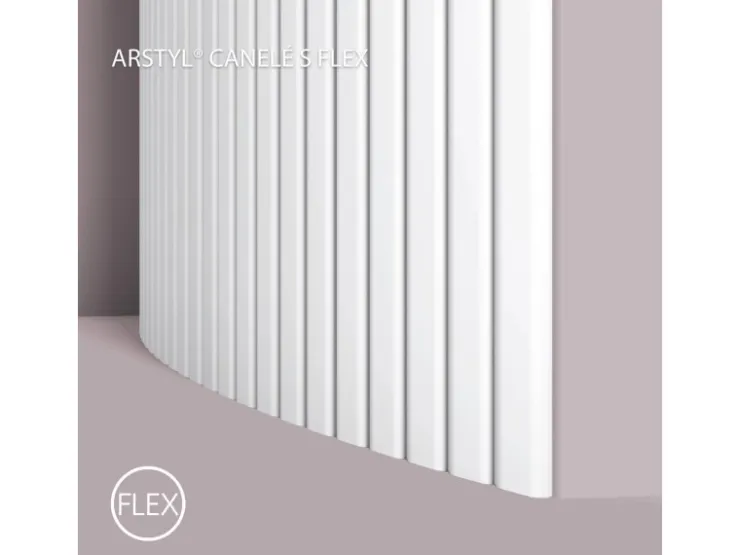 Akustikpaneele|Zubehör Für Paneele^NOEL & MARQUET NMC CANELÉ S FLEX ARSTYL Flexibles Wandpaneel Akustikpaneel 2 m 200 cm x 1,45 cm x 30 cm Weiß