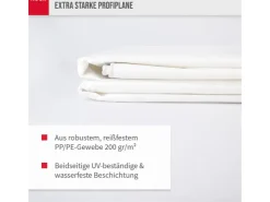Noor Bauzubehör^Abdeckplane Super 200 g/m² Gewebeplane 3 m x 5 m Weiß