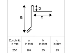 Sarei Abläufe|Bedachungen^Ortblech ohne Wasserfalz Alu Natur Zuschnitt 250 mm x 1000 mm