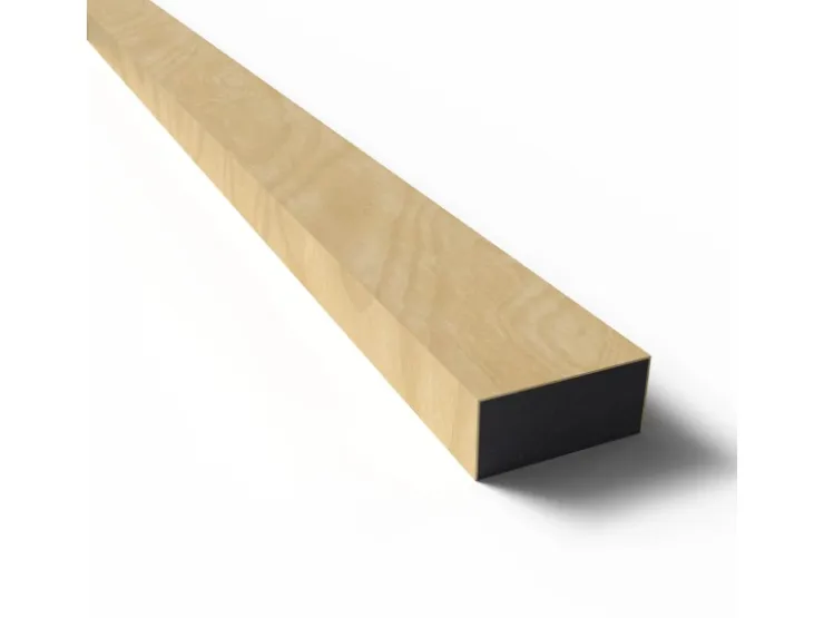 Denpanels Zubehör Für Paneele|Akustikpaneele^Paneel-Abschlussleiste Esche MDF Schwarz 6,5 cm x 300 cm
