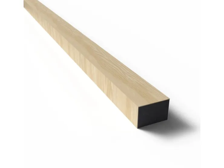 Denpanels Zubehör Für Paneele^Paneel-Abschlussleiste Esche MDF Schwarz 2,7 cm x 240 cm
