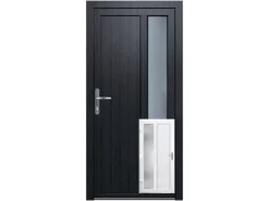 Wohnungseingangstüren|Nebeneingangstüren*PANTO Nebeneingangstür K511 DIN L innen weiß / außen anthrazit 98 x 198 cm