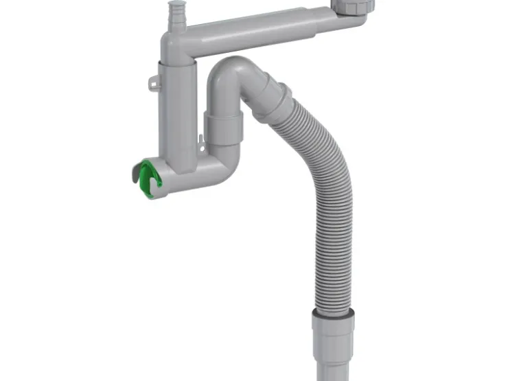 Abläufe^Prevex Smartloc Küchenablauf 1 Becken Ø 40 mm / 50 mm Grau