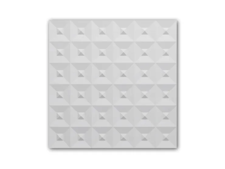 Akustikpaneele|Zubehör Für Paneele* PROFHOME 159817 3D Wandpaneel Wandvertäfelung Akustikpaneel 0,25 m2 50 cm x 2 cm x 50 cm Weiß