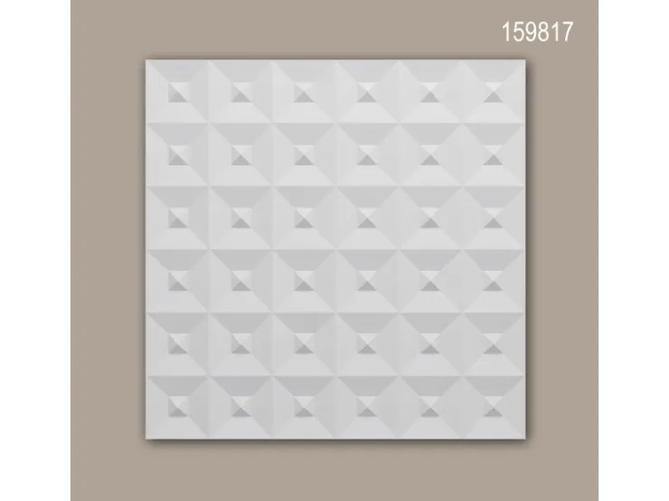 Akustikpaneele|Zubehör Für Paneele* PROFHOME 159817 3D Wandpaneel Wandvertäfelung Akustikpaneel 0,25 m2 50 cm x 2 cm x 50 cm Weiß