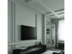 Akustikpaneele|Zubehör Für Paneele* PROFHOME 159817 3D Wandpaneel Wandvertäfelung Akustikpaneel 0,25 m2 50 cm x 2 cm x 50 cm Weiß