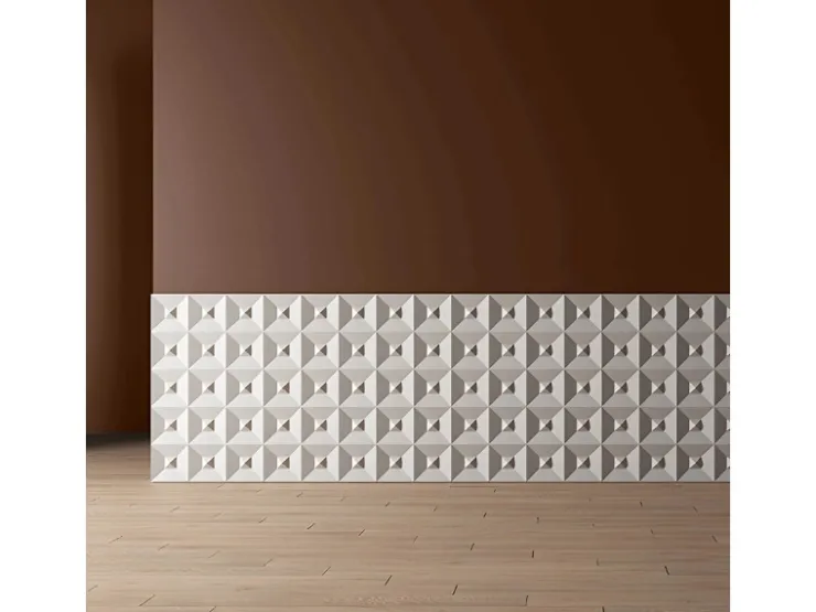 Akustikpaneele|Zubehör Für Paneele* PROFHOME 159817 3D Wandpaneel Wandvertäfelung Akustikpaneel 0,25 m2 50 cm x 2 cm x 50 cm Weiß