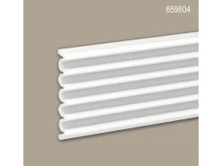Akustikpaneele|Zubehör Für Paneele^PROFHOME 659804 3D Wandpaneel Wandvertäfelung Akustikpaneel Stuckleiste 2 m 200 cm x 3 cm x 24 cm Weiß