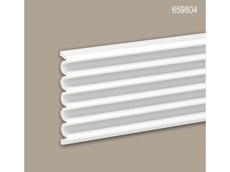 Akustikpaneele|Zubehör Für Paneele^PROFHOME 659804 3D Wandpaneel Wandvertäfelung Akustikpaneel Stuckleiste 2 m 200 cm x 3 cm x 24 cm Weiß