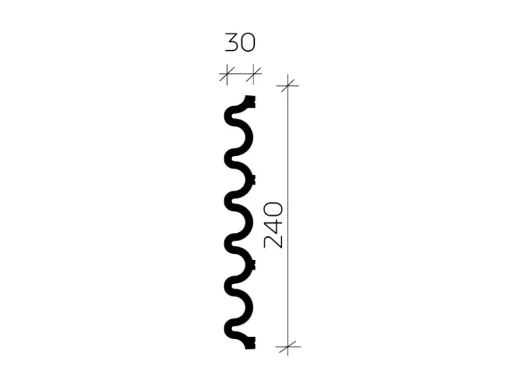 Akustikpaneele|Zubehör Für Paneele^PROFHOME 659804 3D Wandpaneel Wandvertäfelung Akustikpaneel Stuckleiste 2 m 200 cm x 3 cm x 24 cm Weiß