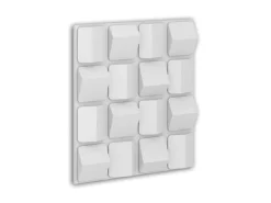 Akustikpaneele|Zubehör Für Paneele* PROFHOME 159823 3D Wandpaneel Wandvertäfelung Akustikpaneel 0,36 m2 60 cm x 4,4 cm x 60 cm Weiß