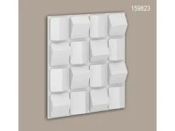 Akustikpaneele|Zubehör Für Paneele* PROFHOME 159823 3D Wandpaneel Wandvertäfelung Akustikpaneel 0,36 m2 60 cm x 4,4 cm x 60 cm Weiß