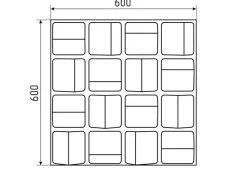 Akustikpaneele|Zubehör Für Paneele* PROFHOME 159823 3D Wandpaneel Wandvertäfelung Akustikpaneel 0,36 m2 60 cm x 4,4 cm x 60 cm Weiß