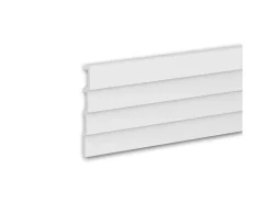Akustikpaneele|Zubehör Für Paneele* PROFHOME 659805 3D Wandpaneel Wandvertäfelung Akustikpaneel 2 m 200 cm x 2,8 cm x 24 cm Weiß