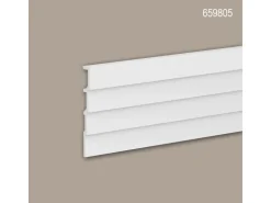 Akustikpaneele|Zubehör Für Paneele* PROFHOME 659805 3D Wandpaneel Wandvertäfelung Akustikpaneel 2 m 200 cm x 2,8 cm x 24 cm Weiß