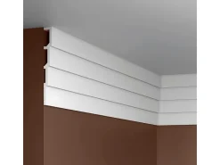 Akustikpaneele|Zubehör Für Paneele* PROFHOME 659805 3D Wandpaneel Wandvertäfelung Akustikpaneel 2 m 200 cm x 2,8 cm x 24 cm Weiß