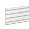Akustikpaneele|Zubehör Für Paneele* PROFHOME 659806 3D Wandpaneel Wandvertäfelung Akustikpaneel Stuckleiste 2 m 200 cm x 2 cm x 24 cm Weiß