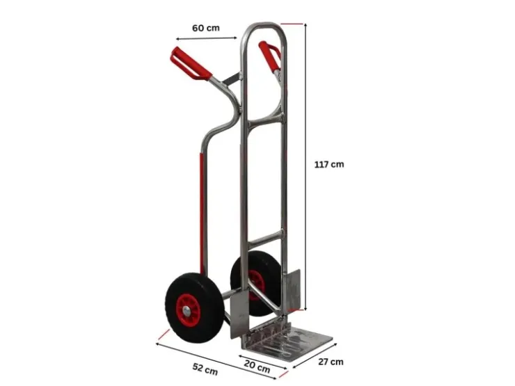 PROREGAL Bauzubehör|Baugeräte^Sackkarre RAGNAR Klappbarer Schaufel HxBxT 117 x 60 x 52 cm Tragkraft 250kg Aluminium