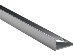 Arcansas Fliesenzubehör^Quadrat-Abschlussprofil Alu eloxiert 12,5 mm x 2,5 m Silber Glänzend