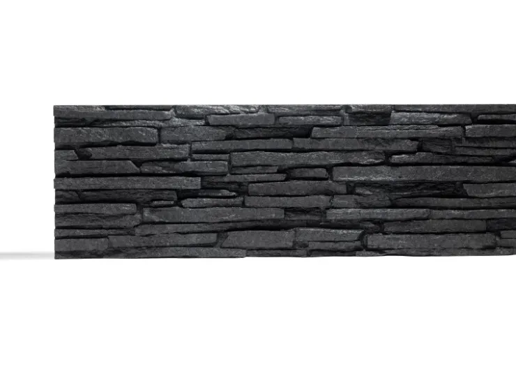 Akustikpaneele|Verblender*Rebel of Styles Verblender Tasso EPS-Schaumstoff 18,7 cm x 57,4 cm Schwarz