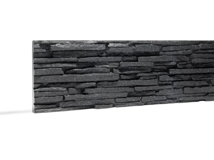 Akustikpaneele|Verblender*Rebel of Styles Verblender Tasso EPS-Schaumstoff 18,7 cm x 57,4 cm Schwarz