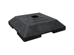 Baugeräte^Schake Fußplatte Einstecktasche 60 mm x 60 mm Schwarz