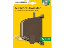 Rollladenantriebe*Schellenberg Aufschraubwickler Mini mit Rollladengurt schwenkbar Braun