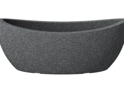 Scheurich Abläufe^Jardiniere Wave Globe 58 cm x 24 cm -Granit Schwarz