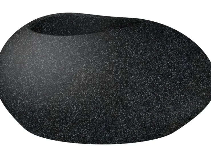 Scheurich Abläufe^Pflanzgefäß Flow 48 cm x 38 cm Stony Black Schwarz