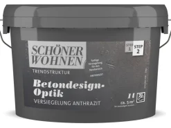 Wandfliesen*SCHÖNER WOHNEN-Farbe Schöner Wohnen Betondesign-Optik Versiegelung Anthrazit