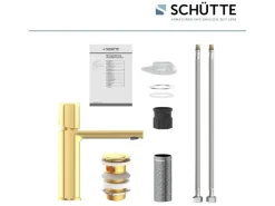Schütte Abläufe^Waschtischarmatur New York Gold Matt