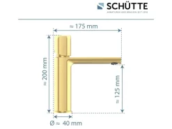 Schütte Abläufe^Waschtischarmatur New York Gold Matt