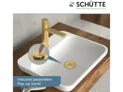 Schütte Abläufe^Waschtischarmatur New York Gold Matt