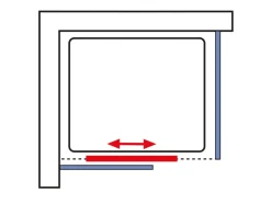 Schulte Abläufe^Komplettduschkabine Ibiza Duschpaneel links 80 x 120 x 204 cm