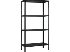 SCHULTE Regalwelt Möbelbauplatten^Schulte Steck-Grundregal 180 cm x 80 cm x 40 cm Schwarz