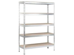 SCHULTE Regalwelt Möbelbauplatten^Schulte Stecksystem-Schwerlastregal L 180 cm x 130 cm x 45 cm Verzinkt