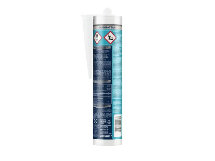 Sista Fliesenzubehör^Bad Sanitär Silikon 280 ml Kartusche Manhattan