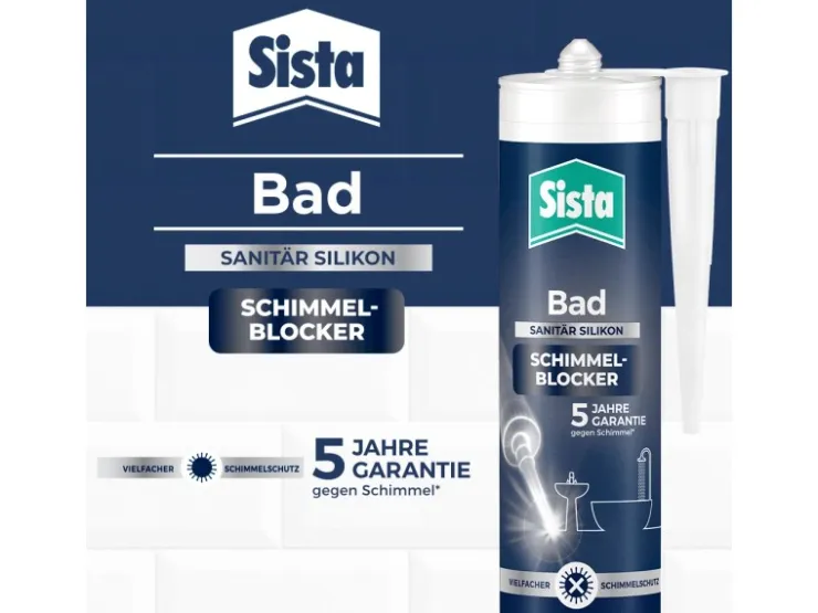 Sista Fliesenzubehör^Bad Sanitär Silikon 280 ml Kartusche Manhattan