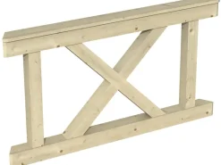 Konstruktionsvollholz*Skan Holz Brüstung Andreaskreuz 150 x 84 cm Fichte Natur