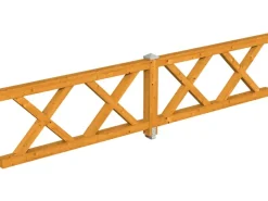 Konstruktionsvollholz*Skan Holz Brüstung Andreaskreuz 400 x 84 cm Fichte Eiche hell