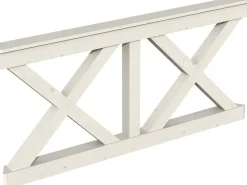Konstruktionsvollholz*Skan Holz Brüstung Andreaskreuz 180 x 84 cm Fichte Weiß