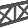 Konstruktionsvollholz*Skan Holz Brüstung Andreaskreuz 180 x 84 cm Fichte Schiefergrau