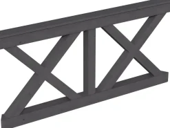 Konstruktionsvollholz*Skan Holz Brüstung Andreaskreuz 180 x 84 cm Fichte Schiefergrau