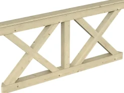 Konstruktionsvollholz*Skan Holz Brüstung Andreaskreuz 180 x 84 cm Fichte Natur